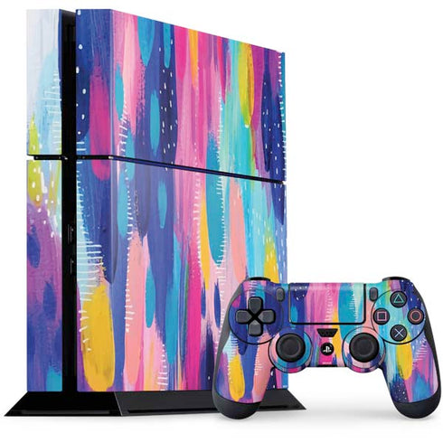 Pink Sparkle Brush Stroke by Etta Vee PlayStation PS4 Skins